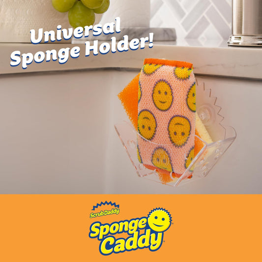 Sponge Caddy Universal Household Sponge Holder - in Sink Sponge Holder with Dual Suction Cups - for and Traditional Sponges