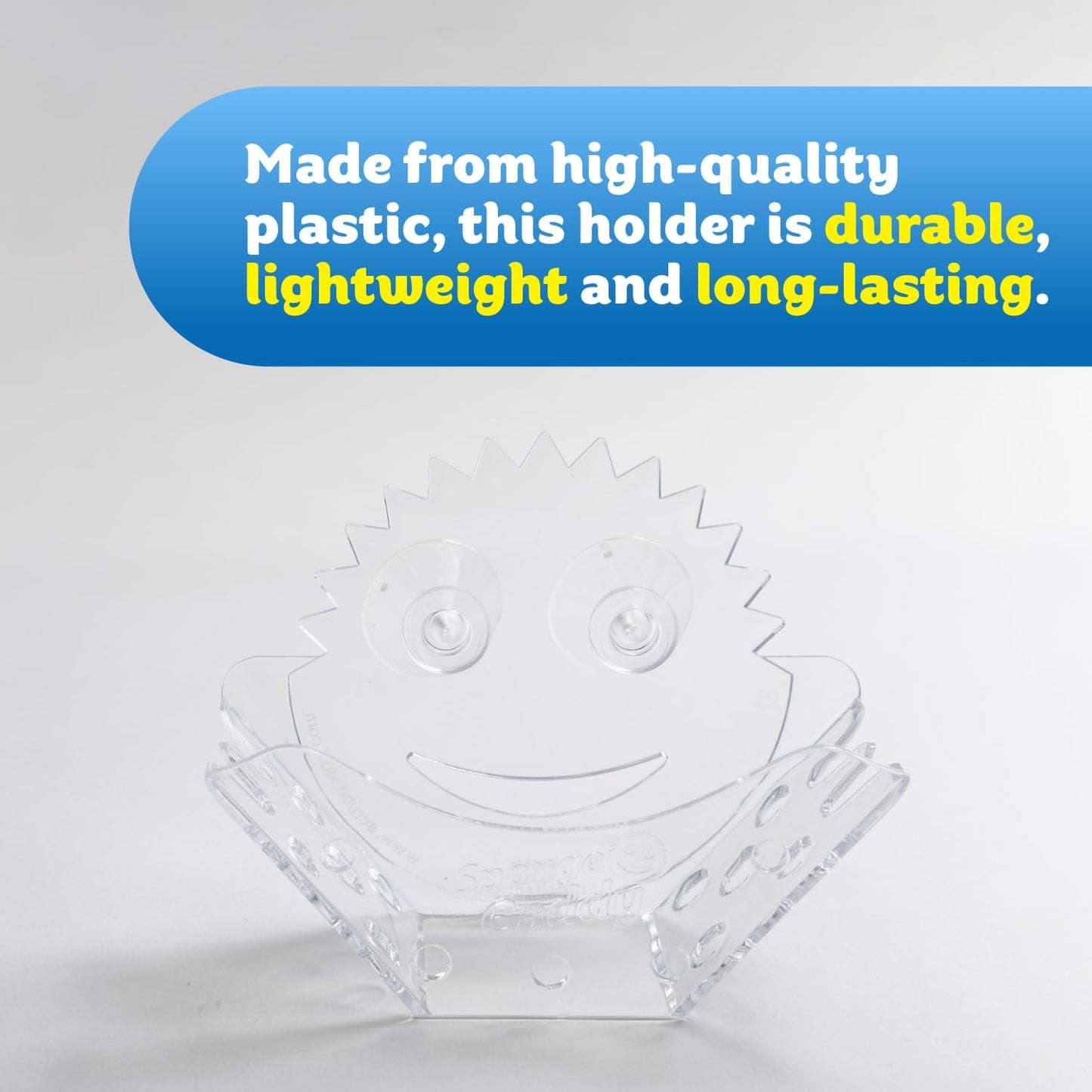 Sponge Caddy Universal Household Sponge Holder - in Sink Sponge Holder with Dual Suction Cups - for  and Traditional Sponges